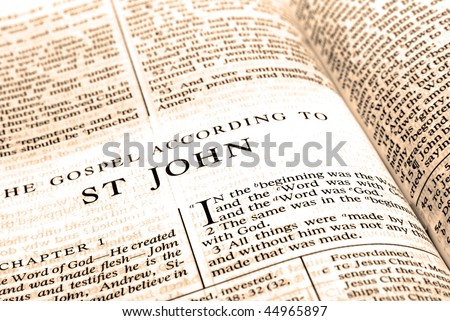 Open pages of bible isolated on white background