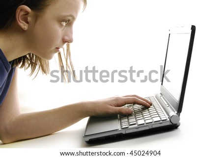 A Girl Typing