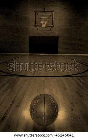 basketball court floor. of empty asketball court