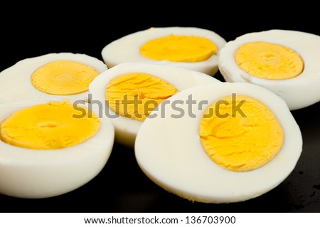 Image of an eggs on black background