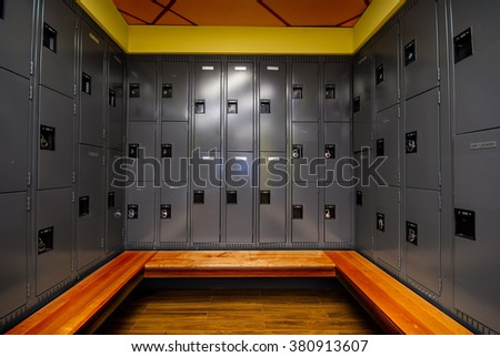 Image of locker room in school