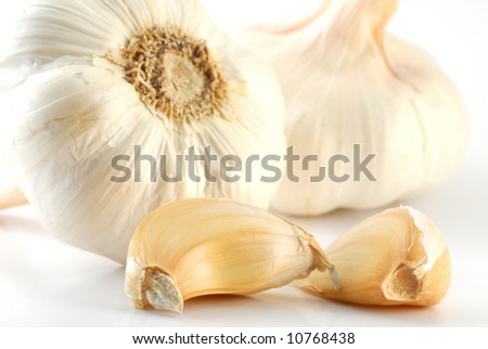 Garlic and garlic clove on