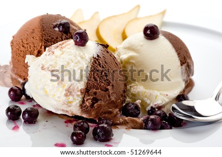 معلومات وفوائد عن الايس كريم Stock-photo-extreme-close-up-image-of-ice-cream-served-with-frozen-blueberries-51269644