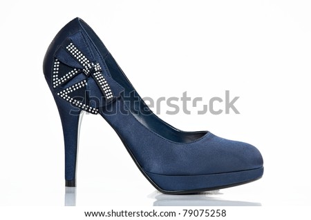 Blue High Heel Shoes on Blue Girl High Heels Shoe Stock Photo 79075258   Shutterstock