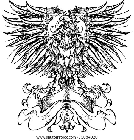 tattoos de alas. stock photo : aguila de alas