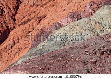 Andean region mountains background - arid multi-colored mountains (Northern Argentina)