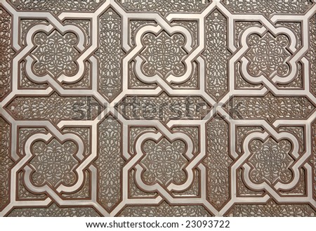 Door details of Hassan II Mosque in Casablanca, Morocco