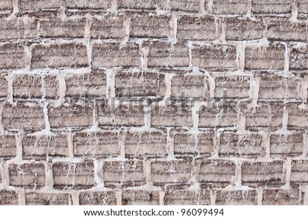 Stone salt surface  - wall made from salt bricks