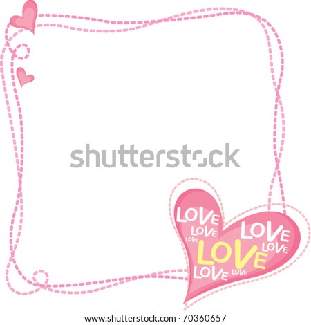 Love Picture Frame on Love Frame Stock Vector 70360657   Shutterstock