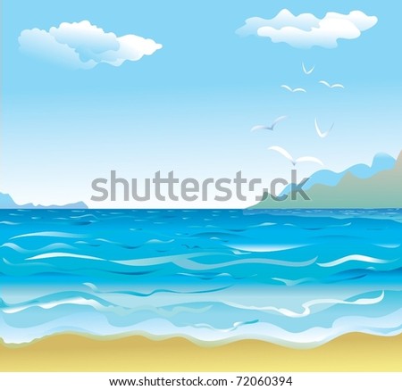 vector seaside