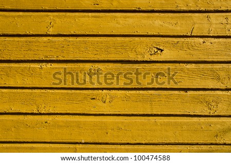 background of retro vintage grunge wooden wall planks of building painted in yellow.