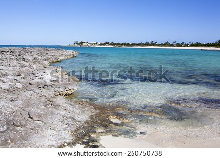 The landscape view of Paradise Island (The Bahamas).