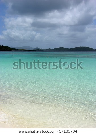 World famous Trunk Bay on St.John island, U.S.Virgin Islands.