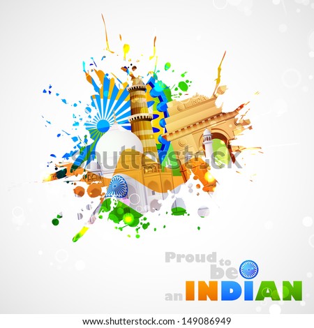 illustration of India background with monument and culture illustration of India background with monument and culture