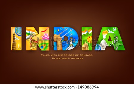 illustration of India background showing its culture illustration of India background showing its culture