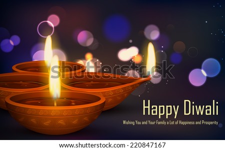 illustration of burning diya on Diwali Holiday background illustration of burning diya on Diwali Holiday background
