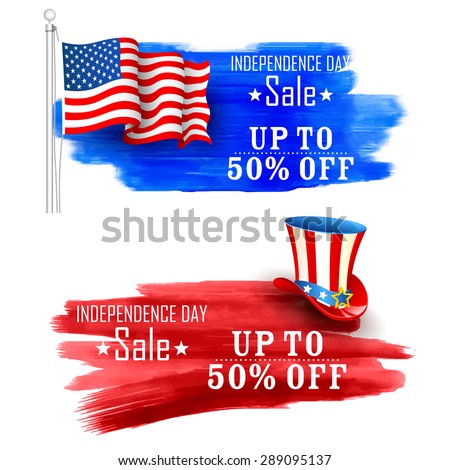 illustration of Fourth of July background for Happy Independence Day of America