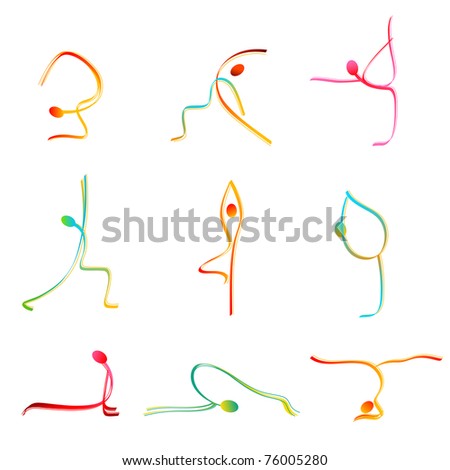 different yoga poses