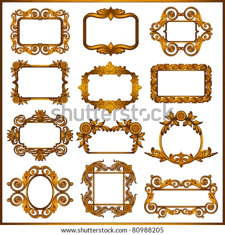 Set Of Decorative Wooden Frames Graphic By MangoMockup · Creative Fabrica