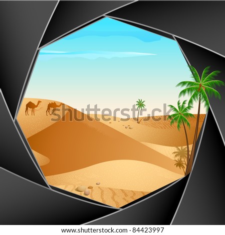 Cartoon Desert Scene