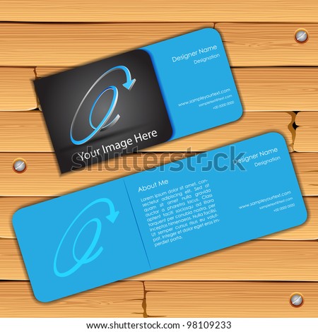 illustration of front and back of colorful visiting card illustration of front and back of colorful visiting card