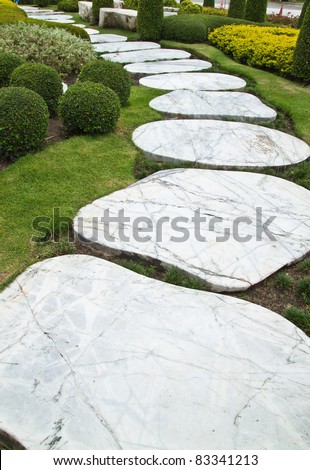 stone walkway in the park