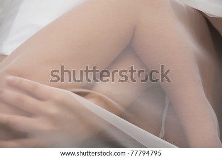 woman cocooned