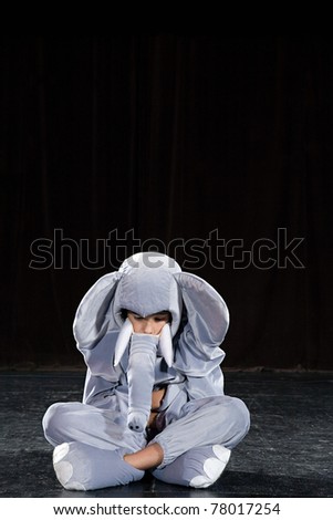 Sad Elephant Clipart