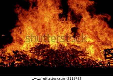 large bright fire