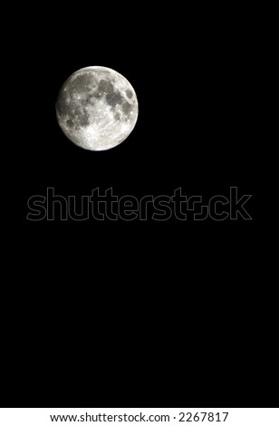 full moon to top left of frame