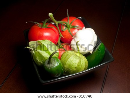 Fresh Vegetables in Square Bowl