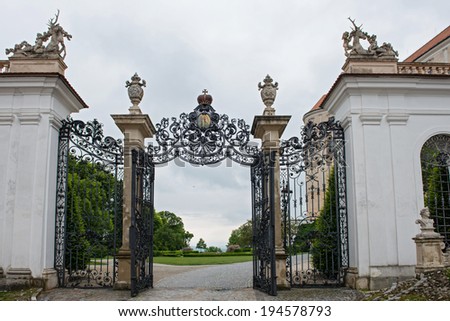 Mikulov castle - gate to the park, Czech republic