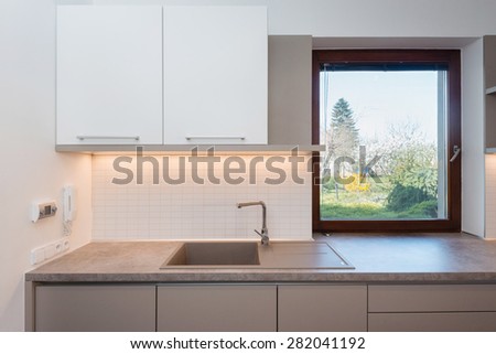 Stylish modern kitchen interior