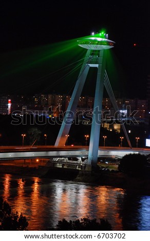 detail of New Bridge in Bratislava
