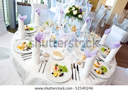 stock photo wedding table setting