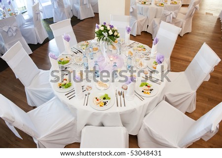 stock photo wedding table setting