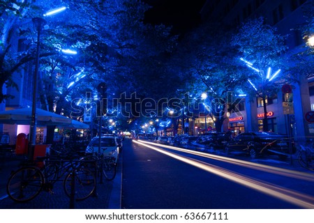 berlin street lit lights october germany potsdamer platz festival near shutterstock