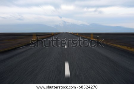 high speed on the road leading to horizon