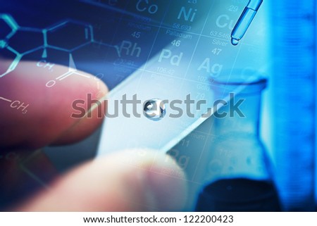 Science background with chemical or medicine theme.