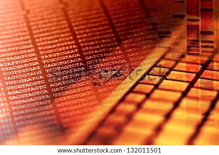 DNA encoding with computer keyboard. Science concept.