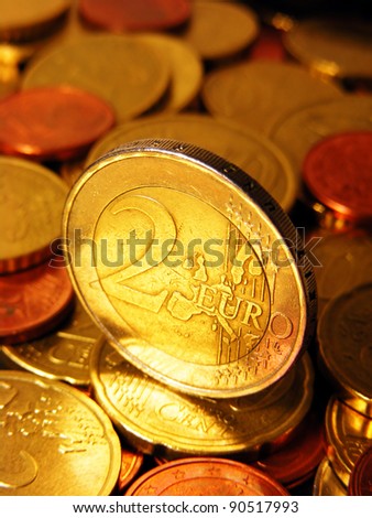 Euro Coin. European finance system.