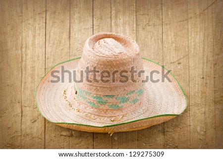 sombrero hat on the vintage background