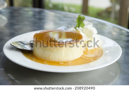 Pudim de Leite - Brazilian flan made with milk and condensed milk, topped with caramel sauce.