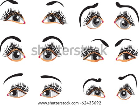 cartoon eyes clip art. stock vector : Clip-art of