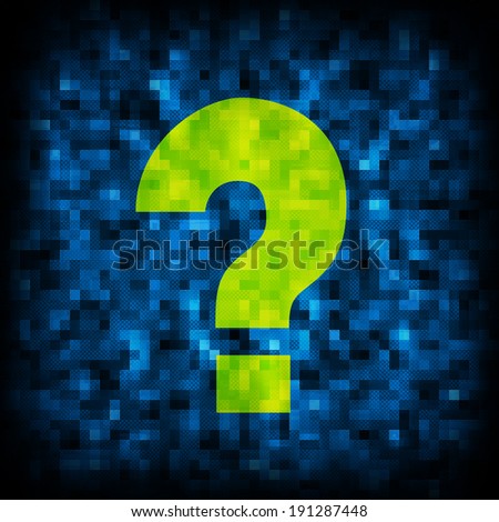 Abstract background is binary code and question mark. Electronic concept