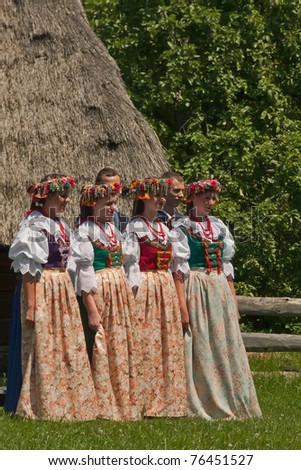 CHORZOW, SILESIA, POLAND - JUNE 12: Song and Dance Ensemble \
