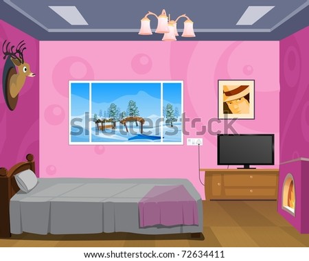 modern design interior of bedroom