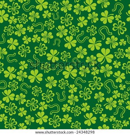 green background with shamrock,