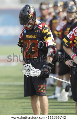 FOXBOROUGH - 28 MAY: Drew Snider (23), Maryland, College Park, after their loss to Loyola 9-3 at the NCAA Men\'s Division 1 Lacrosse Championship game in Foxborough, Massachusetts, 28 May 2012.