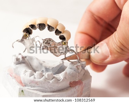 Dental Prothetic laboratory, technical shots